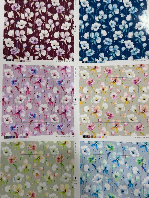 Mint Sage Green Printed Lawn Unstitched Fabric (Soft Flowy Finish) Bulk Order