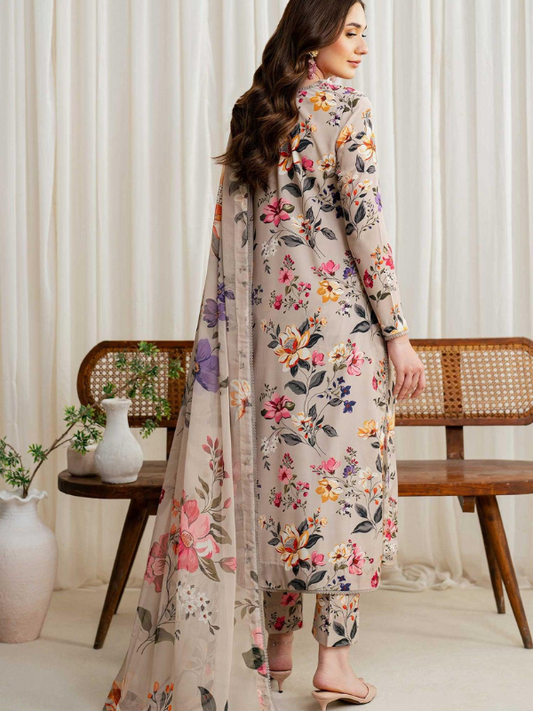 Imported floral printed Mangan fabric – unstitched – 58 inches wide – BulkWearz wholesale