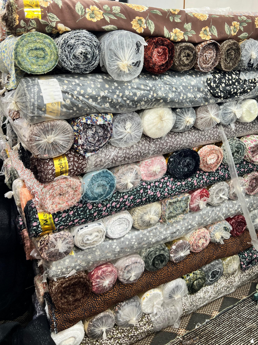 Nature-inspired printed fabric – unstitched Mangan cloth – wholesale only