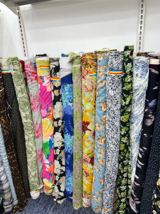 Premium chiffon fabric in pastel floral design for scarves and party wear – unstitched