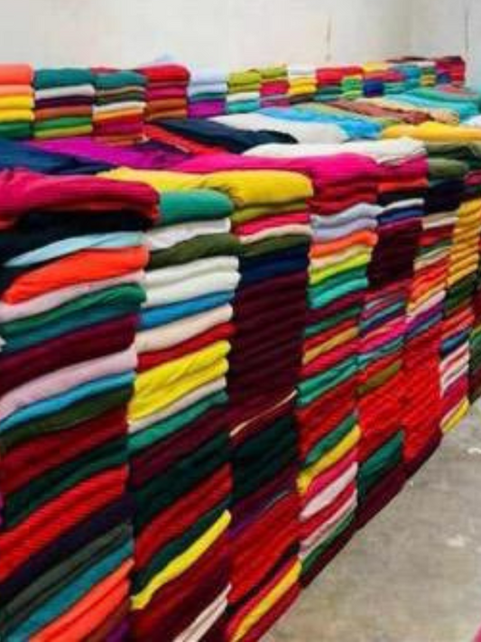 Sada plain solid Chiffon Fabric wholesale place Bulkwearz clothing