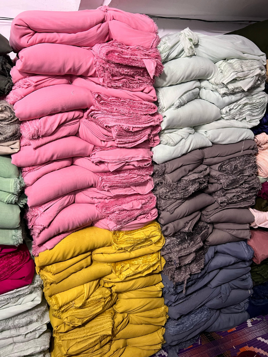 Sada plain solid Chiffon Fabric wholesale place Bulkwearz clothing